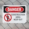 Signmission Construction Area Keep Out Danger Sign, Plastic, 10in W x 7in L, 2PK OS-2PACK-DS-P-710-L-1096 - alternate 5